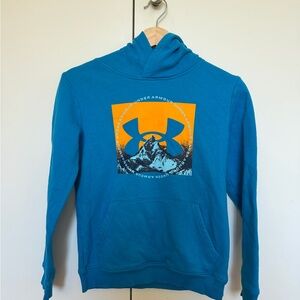 Under Armour Kid’s (Blue + Orange) Mountain Hoodie